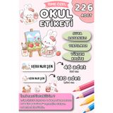 Hume Craft 226 Adet Kişiye Özel Okul Etiketi Kalem Defter Etiketi Özel Isim Yazılabilen Etiket SEVİMLİ TAVŞAN