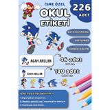 Hume Craft 226 Adet Kişiye Özel Okul Etiketi Kalem Defter Etiketi Özel Isim Yazılabilen Etiket SONIC
