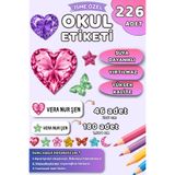 Hume Craft 226 Adet Kişiye Özel Okul Etiketi Kalem Defter Etiketi Özel Isim Yazılabilen Etiket Taşlı Sticker Gem Maxxing Temalı