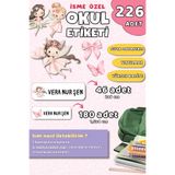 Hume Craft 226 Adet Kişiye Özel Okul Etiketi Kalem Defter Etiketi Özel Isim Yazılabilen Peri Kızları