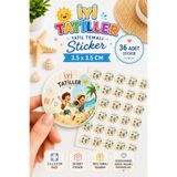 Hume Craft 36 Adet İyi Tatiller Karne Hediyesi İsme Özel Okul Etiketi Sticker Seti 3.5 cm