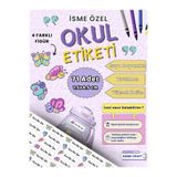 Hume Craft 71 Adet Kelebek Temalı İsme Özel Okul Etiketi 1.5x4.5 cm Kalem ve Defter İçin