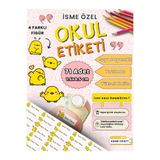 Hume Craft 71 Adet Sevimli Civciv Temalı İsme Özel Okul Etiketi 1.5x4.5 cm Kalem ve Defter İçin