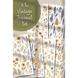 Hume Craft Kurutulmuş Çiçek Temalı Sticker Seti 6'lı Bullet Journal ve Ajanda İçin