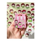Hume Craft Kutulu Sevimli Kız Mood Sticker Seti Bullet Journal Sticker / Defter / Ajanda / Çıkartma