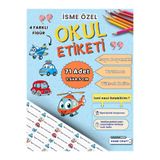 Hume Craft Sevimli Taşıtlar Okul Etiketi 71 Adet, İsme Özel