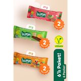 Humm Organic Organik Vegan Çilek Kayısı ve Mango Yulaf Bar Atıştırmalık Paketi - 6 adet (3 çeşit)