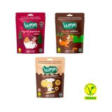 Humm Organic Organik Vegan Zencefilli Keçiboynuzlu Tahinli Kurabiyeler Atıştırmalık Paketi - 3 Adet (3 Çeşit) - 165 gr