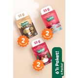 Humm Organic Organik Vegan Zencefilli Tahinli ve Çilekli Tatlı Kurabiyeler Atıştırmalık Paketi - 6 adet (3 çeşit)