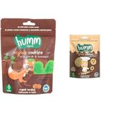 Humm Organic Seti | Keçiboynuzlu Fındıklı Vegan Kurabiye x1 + Tahinli ve Pekmezli Vegan Kurabiye 55 Gr x1