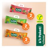 Humm Organic Vegan Çilek Kayısı ve Mango Yulaf Bar Atıştırmalık Paketi - 6 Adet (3 Çeşit)