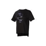 Hummel 911628-2001 Bisiklet Yaka Baskılı Siyah Kadın T-Shirt