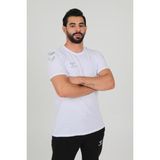 Hummel Armin Beyaz Pamuklu Antrenman Tişört S Erkekler İçin Nefes Alabilir Kumaş