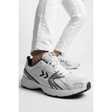 Hummel Beyaz Lacivert (Dar Kalıp) Fileli Unisex Spor Ayakkabı - Renkli