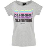 Hummel Catty Kadın Gri Baskılı Bisiklet Yaka Tişört