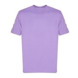 Hummel Elemental Chevron Cotton Erkek Mor Yuvarlak Yaka Tişört, L