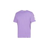 Hummel Elemental Chevron Cotton Erkek Mor Yuvarlak Yaka Tişört, M