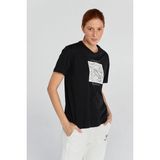 Hummel Elise Kadın Siyah Bisiklet Yaka Tişört - XS