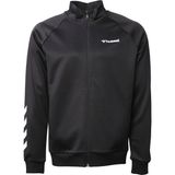 Hummel Erkek Falconzo Zip Ceket Siyah Desenli Rahat Kesim Bahar Sezonu İçin - 2XL