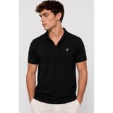 hummel Erkek siyah Polo Yaka T-Shirt Trona Polo Şık ve Rahat Tasarım