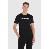 Hummel Erkek T-Shirt Siyah 911947-2001 Hummel Hmlelemental Logo Cotton Tee