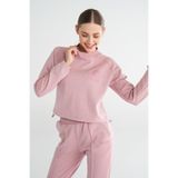 Hummel Felez Kadın Mor Bisiklet Yaka Sweatshirt, M