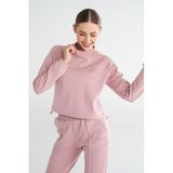 Hummel Felez Kadın Mor Bisiklet Yaka Sweatshirt, XS