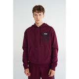 Hummel Grayse Hoodie, Erkek Kapüşonlu Sweatshirt, Bordo, M Beden