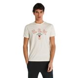 Hummel Hayes Erkek Ekru Yuvarlak Yaka Tişört;Ekru M
