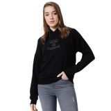 hummel Hmldamine Hoodie Kapüşonlu Normal Kalıp Sweatshirt, S, 5002734957, Siyah, kadın