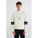 Hummel Hunter Dik Yaka Sweatshirt, M, 07-922404-2, Ekru, erkek