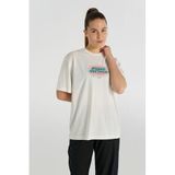 HUMMEL KADIN KISA KOL T-SHIRT HMLPATEZ OVERSIZE T-SHIRT S/S 912150 OFF WHITE M