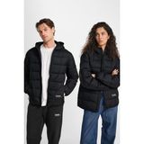 Hummel Lightweight Puffer Mont Erkek L Beden Dokuma Kesim Kalıbı ile Şık Siyah Tasarım