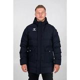 Hummel Line Anorak Mont Lacivert Erkek Kesim Kalıbı Uzun Model Düz Desenli