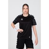 Hummel Line Antrenman T-Shirt Siyah Kısa Kol Dijital Baskılı Polyester Kumaş ile Rahat Kesim - 2XL
