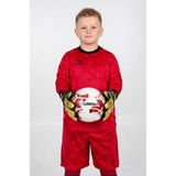 Hummel Line Çocuk Kaleci Forma Takımları Üçlü Takım Forma+Şort+Çorap - Kırmızı - 13 - 14 Yaş