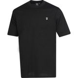 Hummel Logo Nakışlı % 100 Pamuk Regular Fit Bisiklet Yaka T Shirt Erkek T Shirt 912263 - Siyah