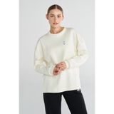 Hummel Melton Kadın Ekru Bisiklet Yaka Sweatshirt, S