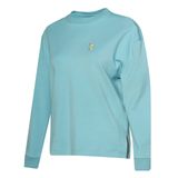 Hummel Melton Kadın Mavi Bisiklet Yaka Sweatshirt