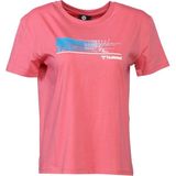 Hummel Mestan Kadın Pembe Bisiklet Yaka Tişört - Kırmızı