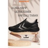Hummel Siyah Tekstil Hafif Esnek Unisex Spor Ayakkabı 900795 Hml Solar Performance