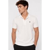 hummel Trona Polo Ekru Erkek Düğmeli Polo Yaka Basic T-Shirt