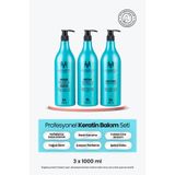 Hummels Valentin Profesyonel Düzleştirici Keratin Bakım 3'lü Set - Kuru, Yıpranmış, Kabaran & İşlem Görmüş Saçlara Özel