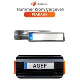 Hummer Krom Plakalık Paslanmaz Metal Şık Tasarım Universal Plaka Çerçevesi 2 Adet