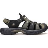 Humtto HM710445A Siyah Haki Erkek Sandalet 42 Suya Dayanıklı Tekstil Malzeme ile Konforlu Kullanım - Siyah - Haki