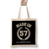 Humuts 1957 Made in 57 All Genuine Parts Bez Kadın Günlük Çanta