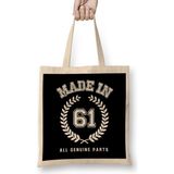Humuts 1961 Made in 61 All Genuine Parts Bez Kadın Günlük Çanta