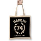 Humuts 1974 Made in 74 All Genuine Parts Bez Kadın Günlük Çanta
