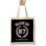 Humuts 1987 Made in 87 All Genuine Parts Bez Kadın Günlük Çanta
