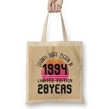 Humuts 1994 Birthday Gift Made Born in 1994 Gift 28TH Year Old Birthday Gift Vintage Style Bez Kadın Günlük Çanta